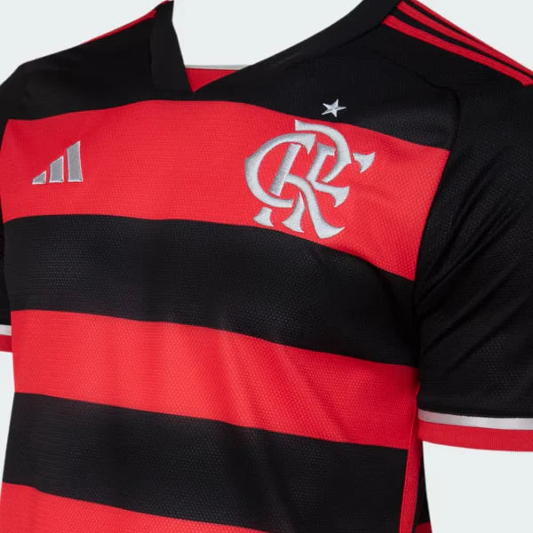 Camisa do Flamengo Home 24/25 s/n Torcedor Masculino - Preto e Vermelho